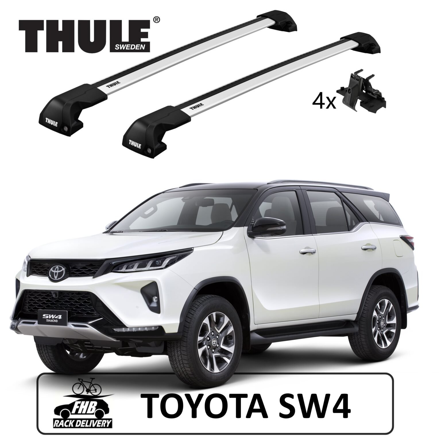 Rack Teto Thule Edge Flush Rail Para Toyota Sw Loja De Racks E