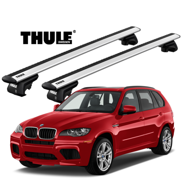 Rack de Teto BMW X5 SUV 08-13 Thule WingBar Prata