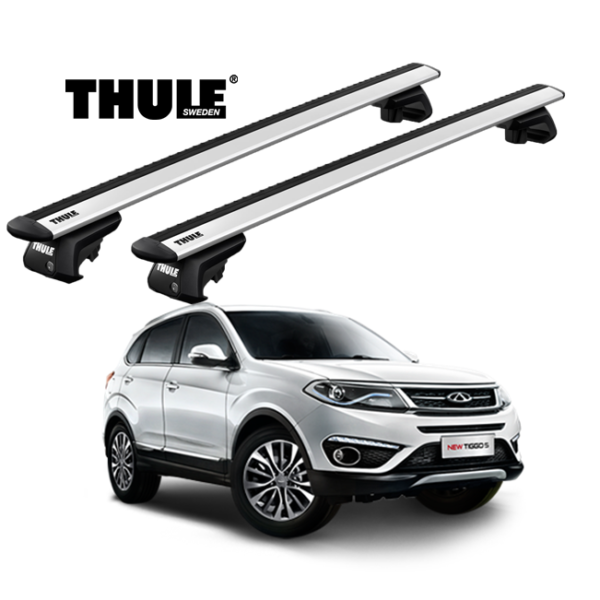 Rack de Teto Chery Tiggo 5 2014 Thule WingBar Prata