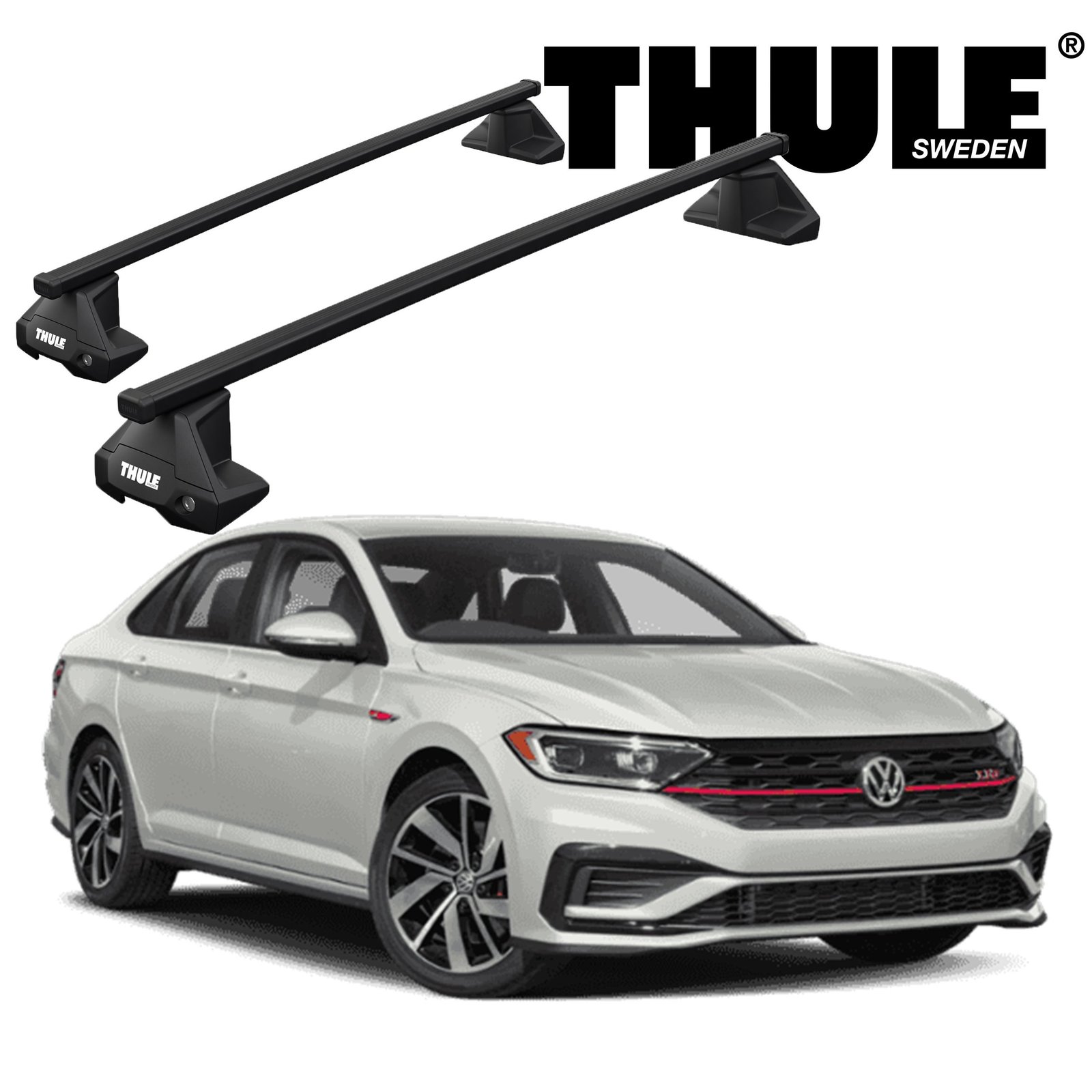 Rack Bagageiro de Teto Squarebar para Novo Jetta Sedan 2019