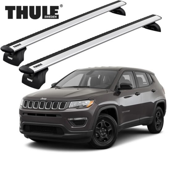 Rack de Teto Thule para Jeep Compass 2017, 2018, 2019 Prata