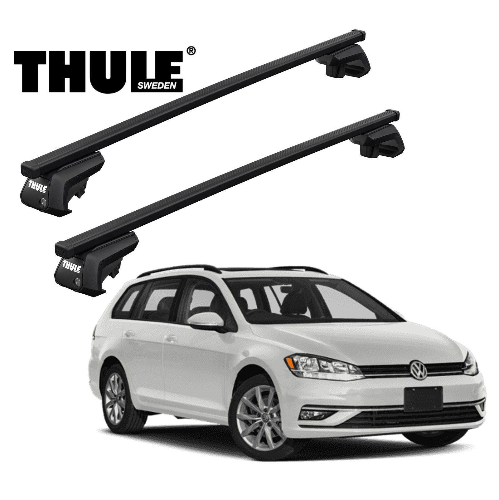 Rack de Teto Thule SquareBar Para Jetta Variant 2016