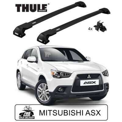 Rack Thule Edge Black Flush Rail 7206 para Mitsubishi ASX 2010-2020