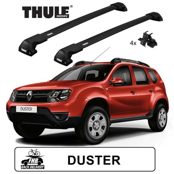 Rack Thule Edge Black Flush Rail 7206 para Renault Duster SUV 2016-2020