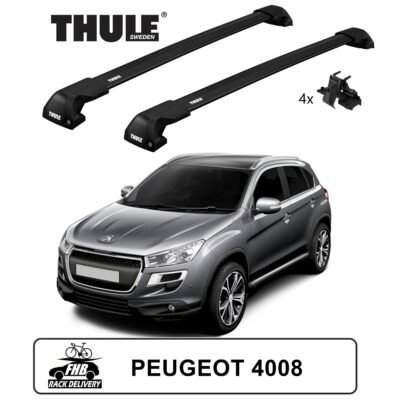 Rack Thule Edge Black Flush Rail 7206 para Peugeot 4008 SUV 2012>