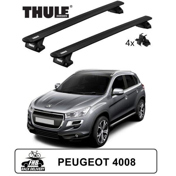 Rack Thule Evo WingBar Black Evo para Peugeot 4008 SUV 2012>