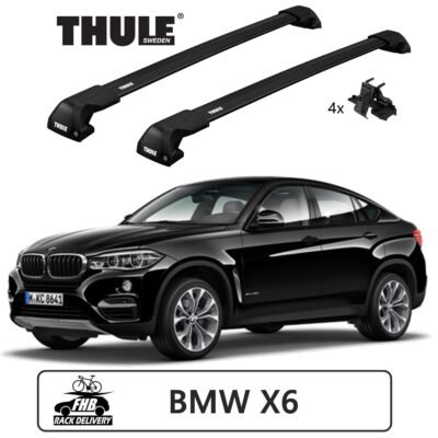 Rack Thule Edge Black Flush Rail 7206 para BMW X6 SUV 2015 - 2020