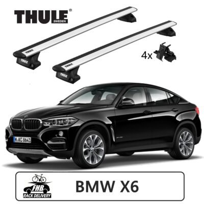 Rack Thule Evo WingBar Evo Flush Rail 7106 para BMW X6 SUV 2015 - 2020