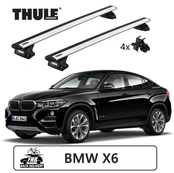 Rack Thule Evo WingBar Evo Flush Rail 7106 para BMW X6 SUV 2015 - 2020