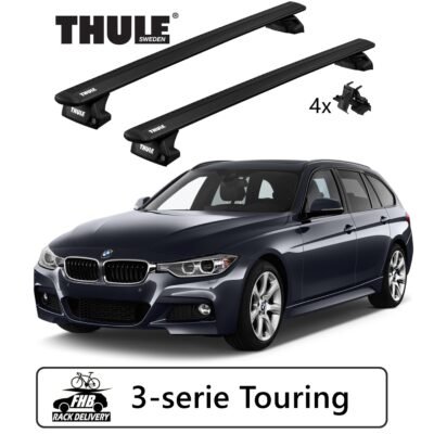 Rack Thule Evo WingBar Black Evo para BMW 3-serie Touring 12-20