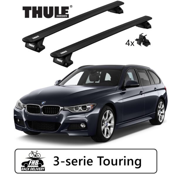 Rack Thule Evo WingBar Black Evo para BMW 3-serie Touring 12-20