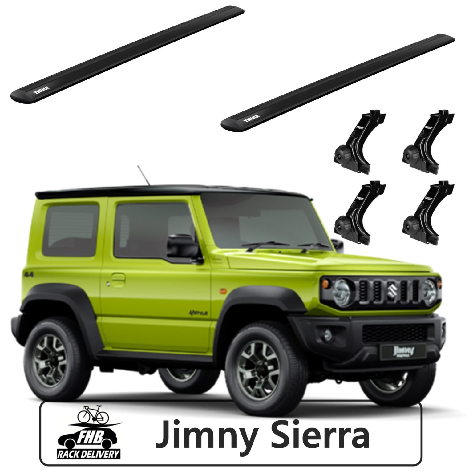 Rack De Teto Thule Evo Wingbar Black Para Suzuki Jimny Sierra