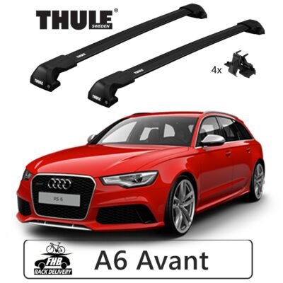 Rack Thule Edge Black Flush Rail 7206 para AUDI A6 Avant 11-18