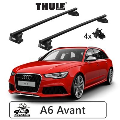 Rack Thule SquareBar Evo Flush Rail 7106 para AUDI A6 Avant 11-18