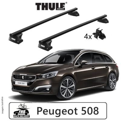 Thule SquareBar Evo Flush Rail 7106  Peugeot 508sw 2011