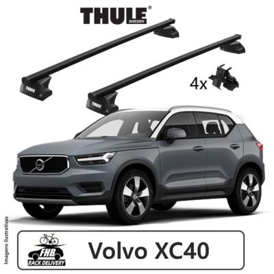 Rack Thule SquareBar Evo Flush Rail 7106 para Volvo XC40 2018-