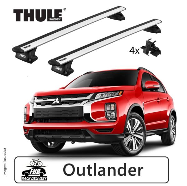 Rack Thule Evo WingBar Flush Rail 7106 Mitsubishi Outlander 2016-
