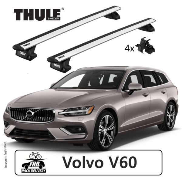 Rack Thule Evo WingBar Flush Rail 7106 para Volvo V60 2019