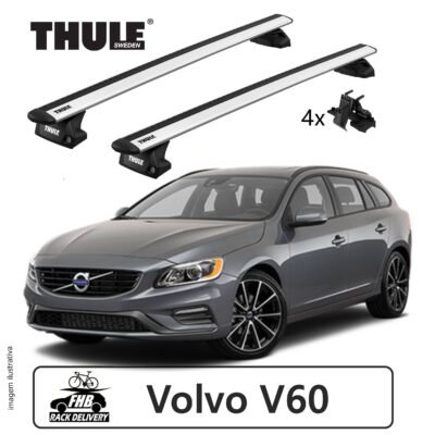 Rack Thule Evo WingBar Flush Rail 7106 para Volvo V60 2010-2018