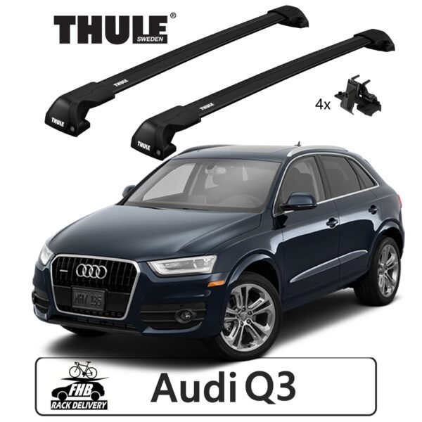 Rack Thule Edge Black Flush Rail 7206 para AUDI Q3 2006 a 2015