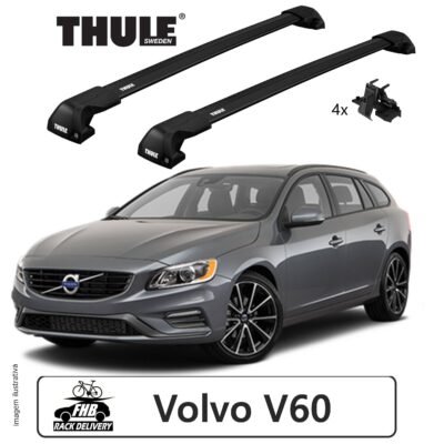Rack Thule Edge Black Flush Rail 7206 para Volvo V60 2010-2018