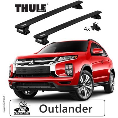 Rack Thule Evo WingBar Black para Mitsubishi Outlander 2016-