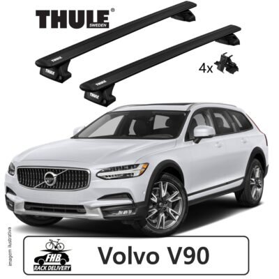 Rack Thule Evo WingBar Black para Volvo V90 2016-