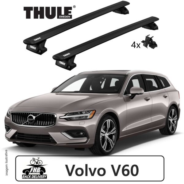 Rack Thule Evo WingBar Black para Volvo V60 2019