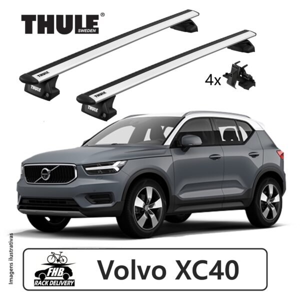Rack Thule Evo WingBar Flush Rail 7106 para Volvo XC40 2018-