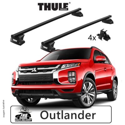 Rack Thule SquareBar Evo Flush Rail 7106 para Mitsubishi Outlander 2016-