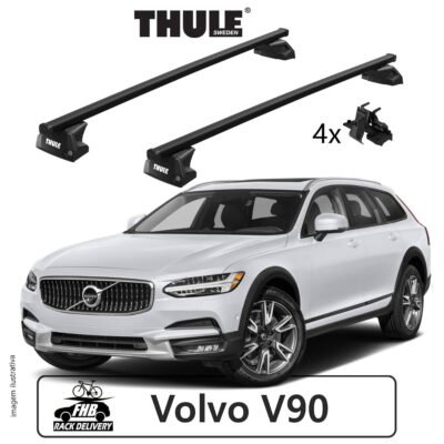 Rack Thule SquareBar Evo Flush Rail 7106 para Volvo V90 2016-
