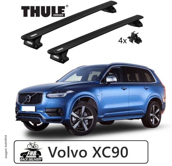 Rack Thule Evo WingBar Black para Volvo XC90 2015