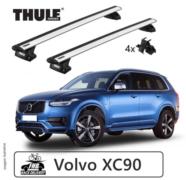 Rack Thule Evo WingBar Flush Rail 7106 para Volvo XC90 2015
