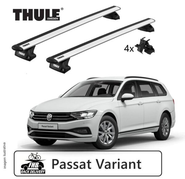 Rack Thule Evo WingBar Black Evo Volkswagen Passat Variant 2015-