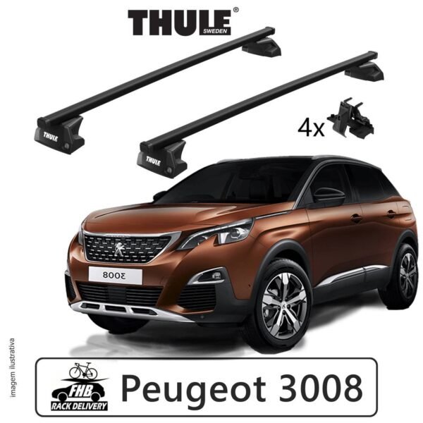 Thule SquareBar Evo Flush Rail 7106 Peugeot 3008 2017