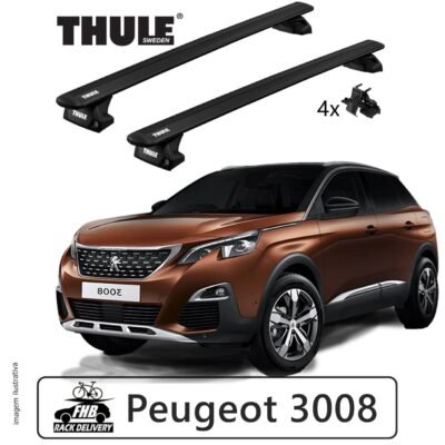 Rack Thule Evo WingBar Black Evo Peugeot 3008 2017
