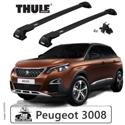 Rack Thule Edge Black Flush Rail 7206 Peugeot 3008 2017