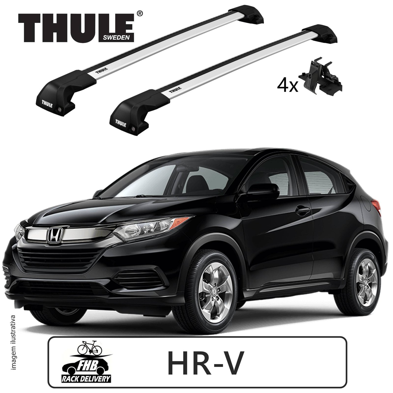 Rack Thule Edge Flush Rail 7206 para Honda HRV 2016