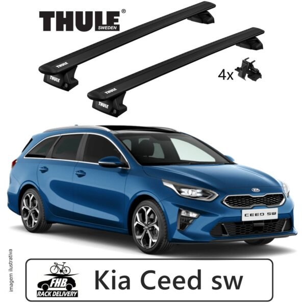Rack Thule Evo WingBar Black Evo Kia Ceed sw 2012-18