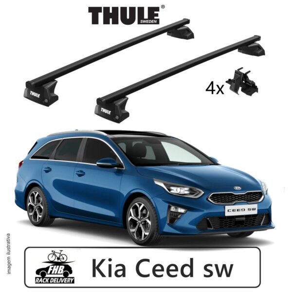 Thule SquareBar Evo Flush Rail 7106 Kia Ceed sw 2012-18