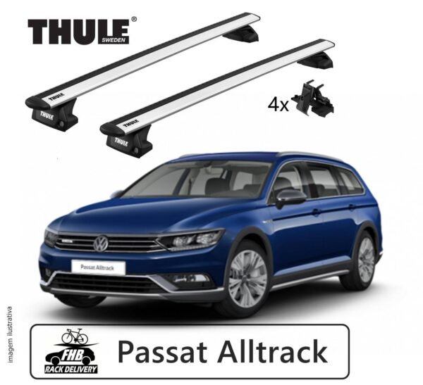 Rack Thule Evo WingBar Black Evo Volkswagen Passat Alltrack 2015-