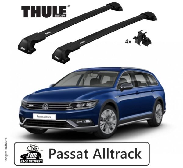 Rack Thule Edge Black Flush Rail 7206 Volkswagen Passat Alltrack 2015-
