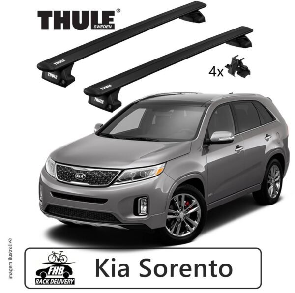 Rack Thule Evo WingBar Black Evo  Kia Sorento 2015-
