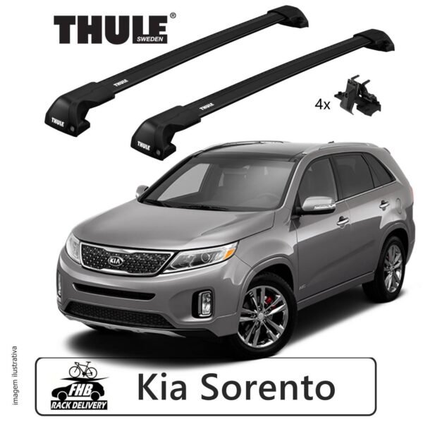 Rack Thule Edge Black Flush Rail 7206 Kia Sorento 2015-