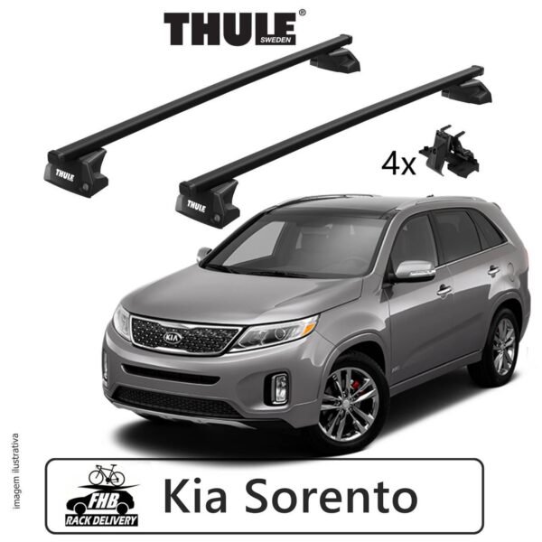 Thule SquareBar Evo Flush Rail 7106  Kia Sorento 2015-