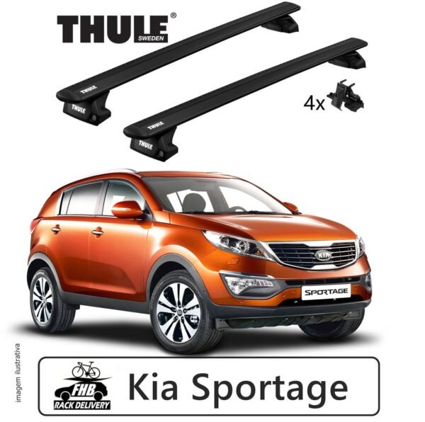Rack Thule Evo WingBar Black Evo  Kia Sportage 2010-16