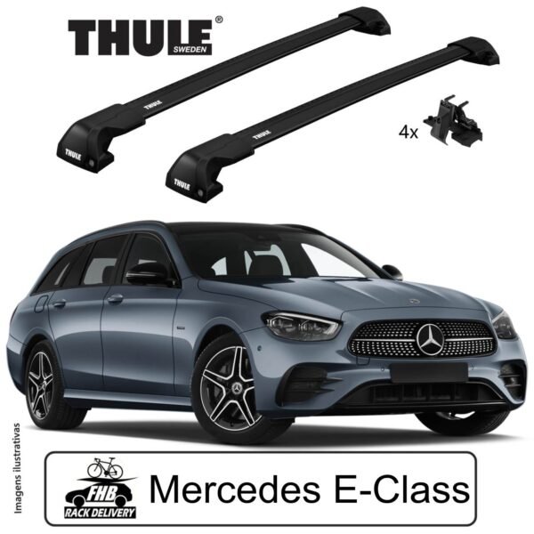Rack Thule Wingbar Edge Black Flush Rail 7206 Mercedes E-Class  2016