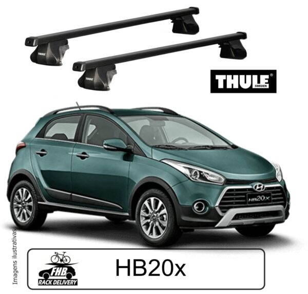 Rack Teto Thule SmartRack SquareBar para  Hyundai HB20x 2018