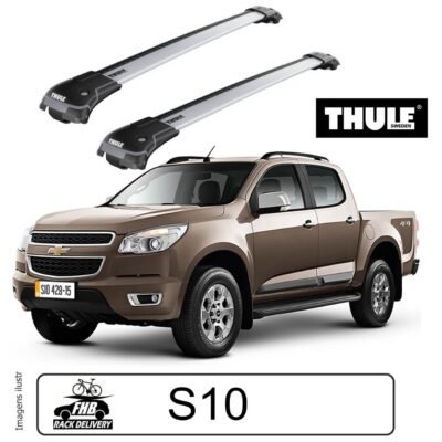 Rack Teto Thule Edge WingBar Para Chevrolet S10 Cabine Dupla 2012-