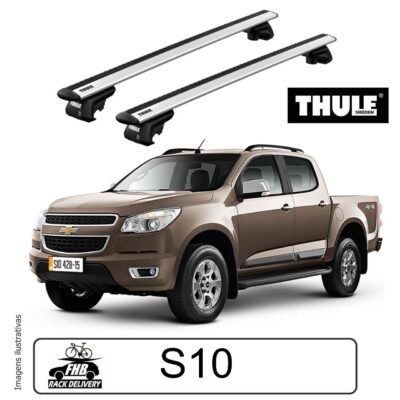 Rack Thule Evo WingBar Para Chevrolet S10 Cabine Dupla 2012-